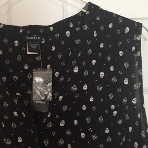 torrid Tops - torrid | skull stars sheer sleeveless top NWT torrid Tops - torrid | skull stars sheer sleeveless top NWT